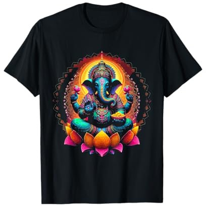 Ganesha-Symbol Yoga Hindu-Elefant Gott Ganesha Puja T-Shirt