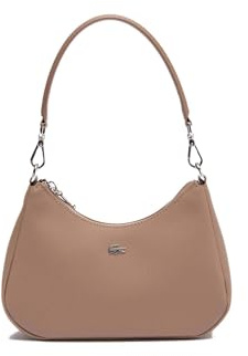 Lacoste Damen Women Shoulder Bag Umhängetasche, Taupe