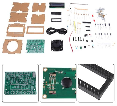 Módulo electrónico de radio FM, pantalla LCD, alimentación de 5 V CC, opciones de alimentación convenientes (piezas de bricolaje)
