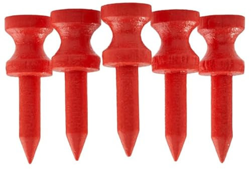 TH Golf x100 Pcs Bamboo Red Castle Golf Tees 32mm Biodegradable Eco Friendly Sustainable