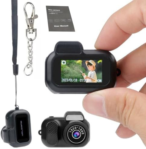 Gsnagole Keychain Camera, World's Smallest 1080P Hd Mini Camera llavero,Keychain Photo/Video Camera, Retro Portable Mini,100 Mins Battery Life, for Students, Kids (No Memory Card)
