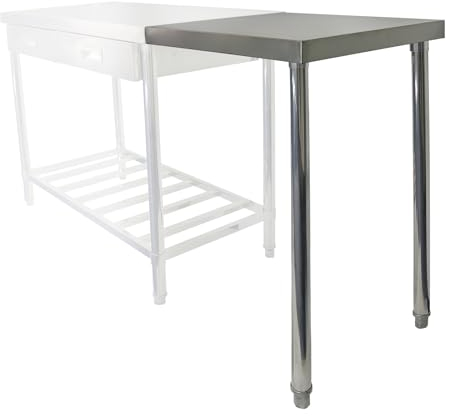 FIXKRAFT Edelstahl-Ecktisch Grill- oder Arbeitstisch Outdoor Gartenküche Regal-Verbindung