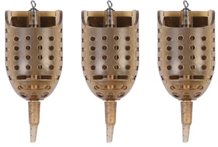Laroal 3 Pcs Pellet Method Feeder with 30g 40g 50g Weight Marker,Feeder Maggot Feeders Fishing Accessories for Carp Fishing & Coarse