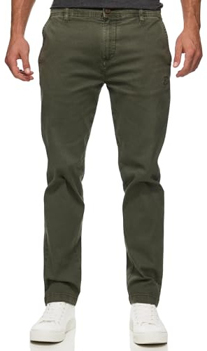Indicode Herren INGabrin Chinohose Stretch aus 98% Baumwolle mit 4 Taschen | Bequeme Chinohose mit Stretch und hoher Bewegungsfreiheit, Herrenhose, Stoffhose, Freizeithose, Businesshose für Männer