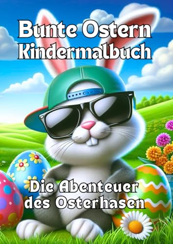 Bunte Ostern: Die Abendteuer des Osterhasen, Kindermalbuch DIN A4