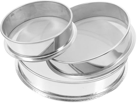 SEWOART 3Stücke Gartensieb Teilig Robustes Metallsieb für Gartenarbeiten Töpferprojekte und Präzise Partikeltrennung