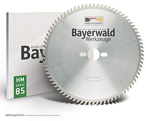 Bayerwald - HM Kreissägeblatt - Ø 254 mm x 2,5 mm x 30 mm | Trapezflachzahn positiv (84 Zähne) | Kombinebenlöcher | für Fertigschnitte in Kunststoff & Holz