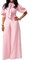 VERWIN Plain Dressy Full Length Bowknot Women's Jumpsuit High Waist Woman Romper XL Pink