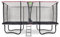 EXIT Toys PeakPro Rechteckiges Trampolin - 305x519cm - Mit Sicherheitsnetz, Sprungzähler und Trampolinleiter - Reflektierender Schutzrand - Mit Fußschutzsystem - Rostfrei - Für Kinder - Schwarz