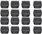 Rohrstopfen 40x40mm Lamellenstopfen Schwarz Kunststoff Stopfen für Quadratrohr Möbelgleiter Schutzkappen Rechteckstopfen 16 Stück