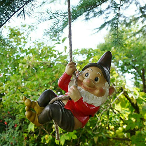 Zwerg Ornament Kletterseil Outdoor Baum hängende Dekoration Statue Skulptur