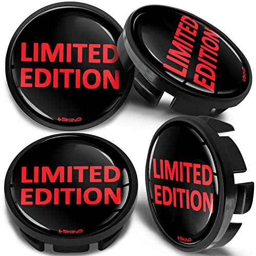 SkinoEu 4 x 65mm Nabendeckel Felgendeckel Radnabenabdeckung Nabenkappen Felgenkappen Radkappen Alufelgen Kompatibel mit VW 3B7 601 171 / 6U7 601 171 Limited Edition Rot CV 28