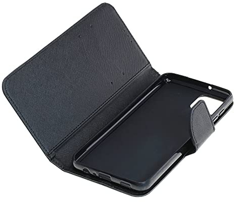 Mobilfunk Krause - Book Case Fancy Etui Handytasche Tasche Hülle für Samsung Galaxy A12 (Schwarz)