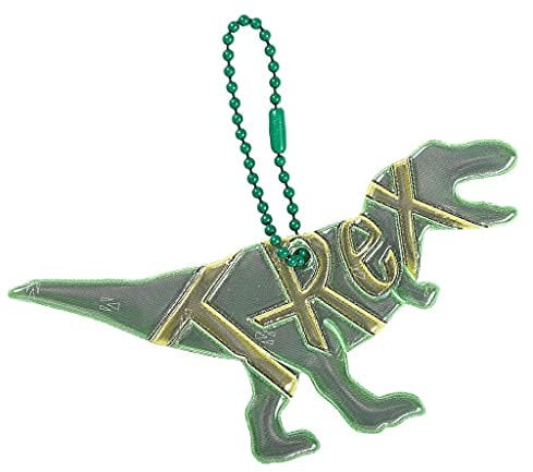 moses. Glimmis Reflektor T-Rex - Beidseitig reflektierender Sicherheitsanhänger im Dino-Design, Grün
