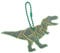 moses. Glimmis Reflektor T-Rex - Beidseitig reflektierender Sicherheitsanhänger im Dino-Design, Grün
