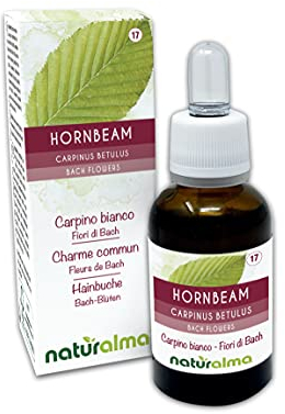 Hornbeam ou Charme commun (Carpinus betulus) Fleurs de Bach Naturalma - Gouttes 30 ml - Extrait liquide sans alcool - Essences florales - Vegan et sans alcool