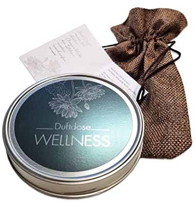 KK Raumduft aus der Dose | Duftgel - Made in Germany | 1 x Duftdose Wellness 70 g | Attraktives Geschenkset |Im Jutesäckchen verpackt |