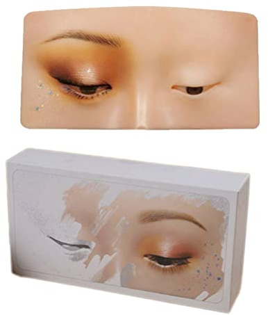 The Perfect Aid to Practicing Makeup, Silicone Mannequin Face For Makeup Face Eyes Makeup Mannequin Silicone False Cosmetologist for Makeup Practice Training, for Beginner (1pc)