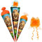 alles-meine.de GmbH Schultüte - Löwe & Zootiere 35-85 cm Größe wählbar mit/ohne Holzspitze - Zuckertüte - Zubehör Spitze - Zuckertüte - Tüllabschluß/Filzabschluß - ec..