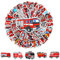 Feuerwehr Aufkleber Feuerwehrauto Sticker 100 Stücke Fire Truck Deko für Auto Laptop Computer Skateboard Wasserflaschen Koffer Fahrrad Motorrad Wandsticker Geeignet (Feuerwehr Aufkleber)