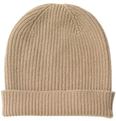 Glen Isla Unisex Kaschmir Beanie Mütze, Camel Beige, One size