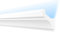 HEXIMO LED moulures classiques, XPS Styropor éclairage indirect mur & plafond moulures pour revêtement mur-plafond (1,7 mètres HLED 3)