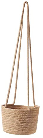 Alipis 1pieza Macetero Colgante De Cuerda De Yute Tejida para Plantas De Interior y Exterior Organizador Multifuncional para Hogar Oficina y Jardín Soporte Resistente y para Decoración