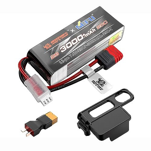 ZYGY 1PCS 2S 7.4V 25C 3000mah Batterie mit T Stecker für MJX H16E H16P H16PL H16BM H16DR H16GT 14301 JC16EP M161 RC Funkgesteuerte Auto Upgrade Batterie