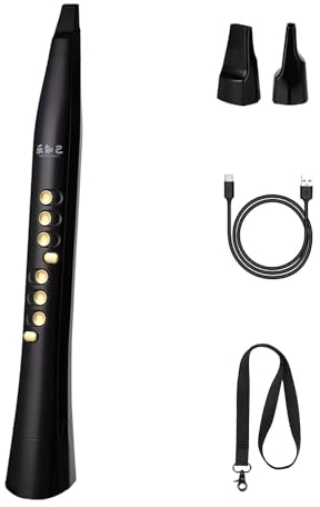 INGPARTNER Y8 Digitaler Blasinstrument Elektronisches Blasinstrument mit Bluetooth 2 Mundstücke 2 Finger 94 Töne 12 Schlüssel 20W Stecklautsprecher Audio für Kinder