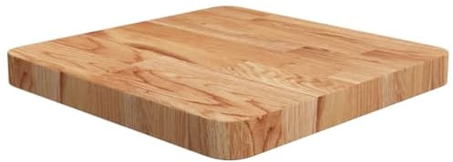 vidaXL Tischplatte Quadratisch Massivholzplatte Eichenplatte Holzplatte Platte Ersatztischplatte Hellbraun 40x40x4cm Behandelte Eiche