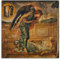 Poster Amor Findet Psyche Asleep by A Fountain (1881) von Edward Burne-Jones Wandkunst Bild Gemälde Leinwand Drucke Kunstwerke Schlafzimmer Wohnzimmer Dekor 60 x 60 cm