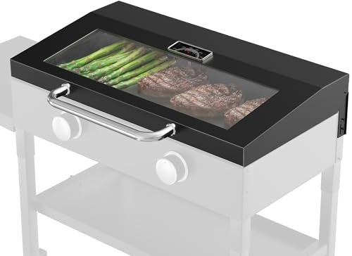 BBQ Plus Grillplatte mit transparentem Sichtdeckel für Blackstone 71,1 cm Grillplatte, mit verbesserter Silikon-Grillabdeckung, robustes Grillzubehör für Blackstone 1517, 1853, 1605, 1839, 1856