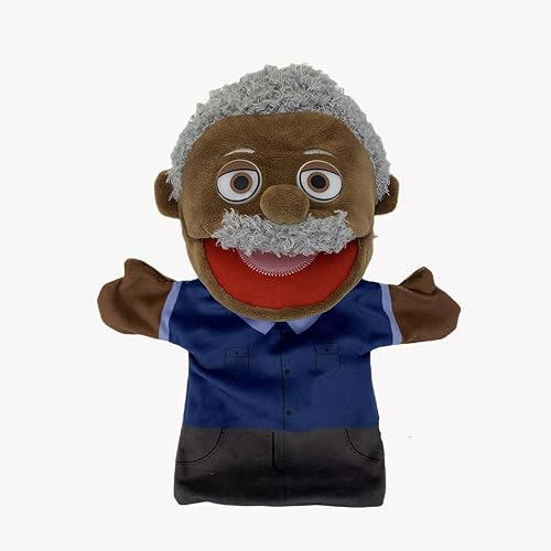 LOMTRATS Familie Handpuppen für Kinder, beinhaltet Opa, Oma, Papa, Mama, Tochter, Sohn mit beweglichen offenen Mund, perfekt für Storytelling, Unterricht, Vorschule, Geburtstagsgeschenke,1 Pcs