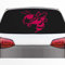 INDIGOS UG - Aufkleber - Autoaufkleber - 600x600 mm - JDM - Die Cut - Honig Biene - pink - Tuning - Sticker - Heckscheibe - Auto - Fahrrad - Motorrad