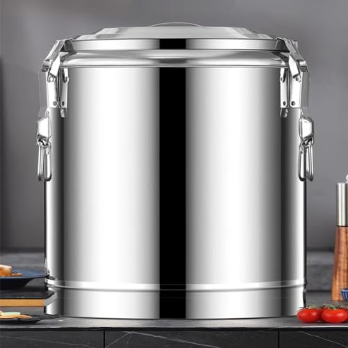 EMYJAY Contenedor Isotérmico Acero Inoxidable, Dispensador De Bebidas Térmico Dispensador Térmico De Bebidas Calientes De Acero Inoxidable para Catering LYWY (Color : Silver, Size : 40L)