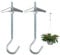 2Pcs Ceiling Hooks for Hanging Plants Wing Spring Toggle Hook M4/90mm Plasterboard Wall Mounted Ceiling Hanger Heavy Duty Swag Hooks for Cavity Walls Fixing Lights Flowerpots, Silver