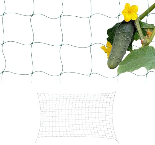 Relaxdays Ranknetz 2er Set, für Gewächshaus, 200x500 cm, Rankhilfe Gurken, Maschenweite 10 cm, Gewächshausnetz, PE, grün | Rankhilfe Gurken, Maschenweite 10 cm, Gewächshausnetz, PE