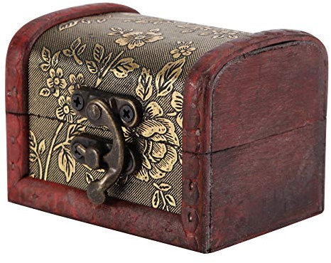 Denash Robuste Werkzeugkiste aus Holz Im Vintage-Stil, Holz-Aufbewahrungsbox, Holzkiste, für Schmuck, Süßigkeiten