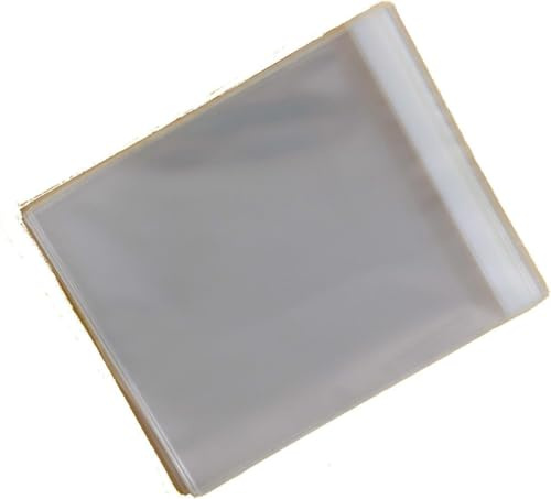 celloexpress 160mm x 155mm + 30mm Self Seal Flap - 6 x 6 - Cellophane Greeting Card Display Bags 30 Micron - Large Square Cello - Pack of 500 | Cellophane Greeting Card Display Bags 30 Micron with 30mm Self Seal Flap - Large Square Cello