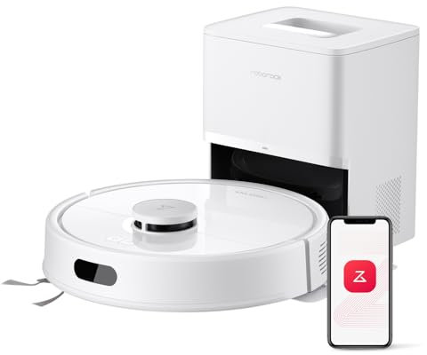 roborock Q7 L5+ Saugroboter mit Wischfunktion, Automatischer Staubentleerung, Dual Anti-Tangle System, 8.000 Pa Saugkraft, LiDAR-Navigation,Wischroboter für Teppich, Tierhaare, APP Steuerung, Weiß