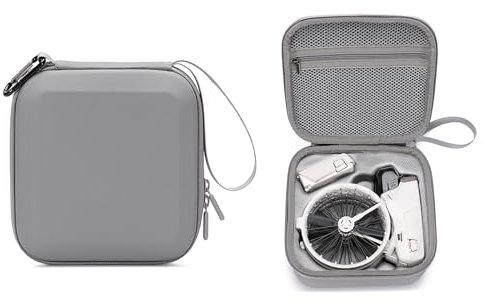 Drohnenkoffer für DJI FLIP, Reisetasche Tragetasche mit Lanyard und Aufhängeschnalle, PU Hartschalenkoffer, grauer Drohnenkörper kleiner Koffer