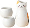HOLIDYOYO 1 Satz Das Glückliche Katze Sake Glas Tasse Mini Wein Thematisiert Porzellan Drinnen Sake Wasserkocher Japanischer Sake-becher Japanische Teetasse Sake-becher Und Topf Keramik