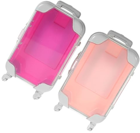 Hartschalen Stück Abs Kosmetikkoffer 2 aus Reisen Damen | Kompaktes Format, Schützt Inhalt Unterwegs, Simple Farbgestaltung, Praktisch Tragbar, für Beauty Utensilien und Kleinteile