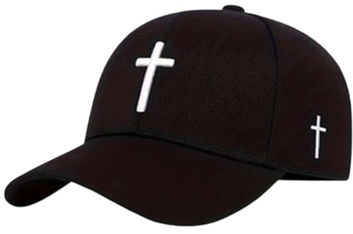 Baseball Cap weiß mit Kreuz-Stickerei optimale Passform, Kappe, White, Baseballcap, Cross, Basecap,Unisex