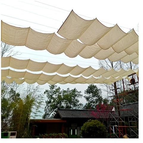 Vela Wave Shade Retrattile,Vela ombreggiante Scorrevole,Copertura per Tettoia in HDPE,Impermeabile Resistente Alla Pioggia Resistente Ai Raggi UV,per pergola,giardino(W3.2*L5m/W10.50*L16.41ft)