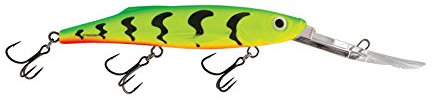 Salmo Freediver Super Deep Runner 12cm Hechtköder - Köder für Hecht, Zander, Barsch, Hechtköder, Hechtwobbler, Barschwobbler, Farben:Green Tiger