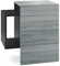 Vladon Nachttisch Queens, Made in Germany, Nachttischschrank mit 2 Schubladen und 1 seitlichem Fach zur Wandmontage, Schwarz matt/Avola-Anthrazit (60 x 63 x 36 cm)