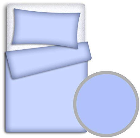 Babymam BABY BEDDING SET PILLOWCASE + DUVET COVER 2PC TO FIT JUNIOR BED (Blue)