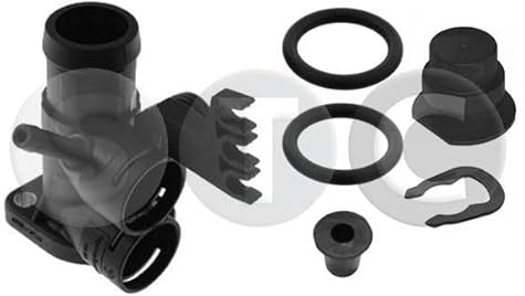 STC T403522 Kühlmittelflansch mit Dichtung ohne Thermostat Kompatibel mit VW Golf 3 1H1 037121032G 037121132F 037121132A