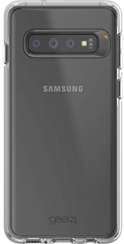 Gear4 Crystal Palace transparente Handyhülle mit Hightech-Aufprallschutz [D3O-geschützt], schlank, robustes Design, Kompatibel Mit Samsung Galaxy S10 - Transparent